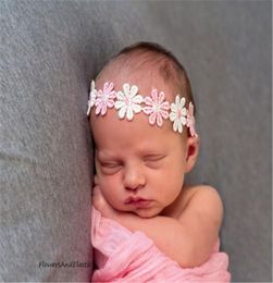 Newborn Baby Headbands Daisy Flowers Kids Elastic Head Bands Girls Hairbands Garlands Children Hair Accessories Princess Headdress4263763