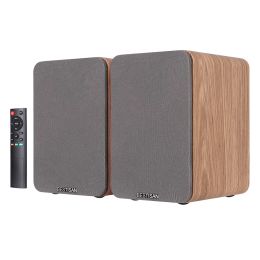 Speakers 80W Desktop Gaming Speaker Bluetooth Boombox Wooden Bookshelf Speakers 2.0 Home Theatre System Bass Effect For PC TV