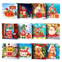 Stitch 812pcs DIY 3D Greeting Cards Diamond Painting With Envelope Post Card For Christmas Party Decoration wish cards