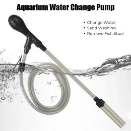 Tools Manual Aquarium Water Change Pump Cleaning Tool Syphon for Fish Tank Water Philtre Pump Gravel Cleaner Water Flow Regulate