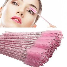 Makeup Brushes Crystal Eyelash Brushes 20 pcs/set Mascara Brushes Colorful Perfect Eyelash Catching Makeup Eyebrow Spiral Brush ldd240313