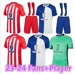 MEMPHIS soccer jerseys 23 24 home away M. LLORENTE Correa camiseta football shirts men kids GRIEZMANN R. CARRASCO DE PAUL Atletic MadridS 120th Anniversary8899