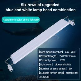 Lightings 90260V Aquarium LED Light Fish Tank Aquatic Plant landscape Grow Lighting Bright Extensible Clip Lamp 1887cm for Fish Tank