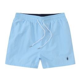 Men's brand high-end embroidered beach elastic shorts with quick drying sports surfing breeze cloth swimwear casual sports ocean swimming shorts