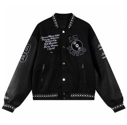 Mens Designer Jacket Fashion men black Outerwear DJ PREMIER VARSITY JACKETr Coats Mens black Jackets letter embroidery Baseball uniform