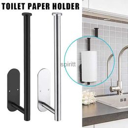 Toilet Paper Holders Adhesive Toilet Paper Holder Organiser Wall Mount Storage Stand Kitchen Bathroom No Drill Tissue Towel Dispenser Stainless 240313