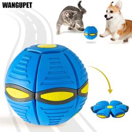 Toys Dogs Toy Flying Saucer Ball Magic Ball Toy with Lights Creative Decompression Ball Pet Toy Outdoor Dog Training Saucer Toys