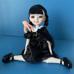 Fashion 1/6 Bjd Doll Black Braid 30cm Doll Multiple Joint Mobility Girls Kids Doll Toy Gift 240308
