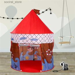 Toy Tents Children Portable Foldable tent mosquito net pirate boat family toy game ball pool fence yurt Toy Tents Castle Room Decor Gift L240313