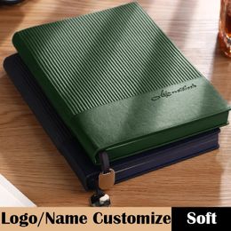 Name Customise A5 Notebook Notepad Big B5 Sketch Book PU Diary Journal School Office Supplies Student Gift 240311