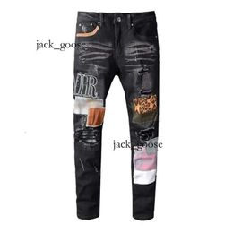 Amirs Jeans Denim Trousers Mens Jeans Designer Jean Men Black Pants High-end Quality Straight Design Retro Streetwear Casual Sweatpants Designers Joggers Pant 611