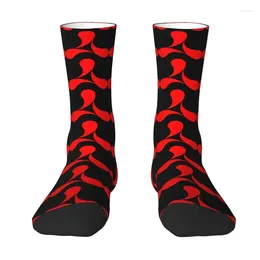 Men's Socks Red Creaming Field Men Women Crew Unisex Cute Spring Summer Autumn Winter Dress