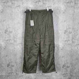 Men's Pants High version BL home school uniform style army green work style pants (detachable) loose fit for both men and women SS78