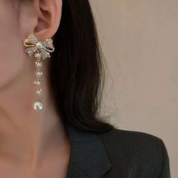 Stud 2024 New Fashion Trend Unique Design Elegant Delicate Orecchini Earrings Jewelry Woman Butterfly Tassel Earrings Women Wedding Jewelry Party Luxury Gifts