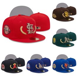 Adult Designer Fitted hats Baseball Snapbacks Fit Flat hat Embroidery Hustle Flowers New Era Fitted Hats 7-8
