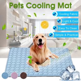 Fabric Dog Mat Cooling Summer Pad Mat for Dogs Cat Blanket Sofa Breathable Pet Dog Bed Summer Washable for Small Medium Large Dogs Car