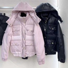 Designer Down Jackets Puffer Jacket With Letter Button Lambskin Casual Outdoor Winter Warm Thickened Zipper Designer Coats Jacket Tops