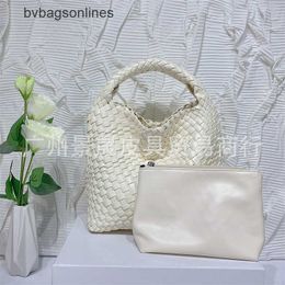 Luxury Bottegs Venets Tote Bag Woven Bag for Women Spring and Summer Small Lightweight Large Capacity Vegetable Basket Handbag with Original 1:1 Logo