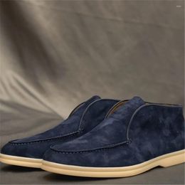 Boots Open Walk In Suede High Quality Ankle Shoes 2024 Luxury Design For Men