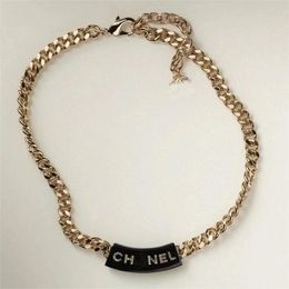 Gold C Letters Sailorom Halskette Designer Schmuck für Frauen haben Moissanite Hip Hop Cuban Link Kette Choker Klee Buchstaben Anhänger Halsketten