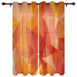 Curtains Triangle Abstract Red Pattern Curtains for Kid Bedroom Home Decor Kitchen Balcony Drapes Print Living Room Window Curtain