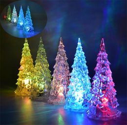 MINI Christmas tree led lights Crystal clear Colourful xmas trees Night Lights New Year Party Decoration Flash bed Lamp Ornament cl7824138