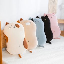 Toys Soft Animal Cartoon Cat Pillow Cushion Cute Elastic Stuffed Plush Cat Cushion Sleep Pillow Lovely Kid Plush Toy Birthyday Gift