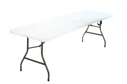 Camp Furniture 8ft Folding Table White For Family Gathering Holidays 96.00 X 30.00 29.25 Outdoor Tables Office