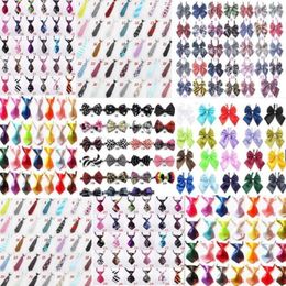 Dog Apparel 60PC Lot Arrival Colourful Adjustable Pet Neckties Bowties Cat Puppy Bow Ties Grooming Supplies 6 Types GL0111210B