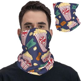 Scarves Movie Night Grab The Buttered Popcorn Bandana Neck Gaiter Printed Balaclavas Wrap Scarf Warm Cycling Fishing For Men Women Adult