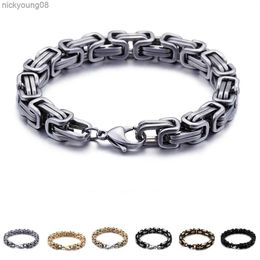 Bangle 4/5/6/8mm Royal Chain Bracelet For Men Stainless Steel punk Rock Charm Jewellery 2021 GiftL2403