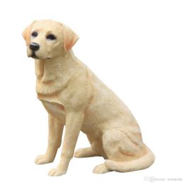 Labrador Retriever Dog Figurine Hand Carved Crafts resin statue animal art home decoration ornaments kids gifts304W