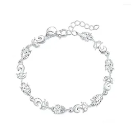 Link Bracelets 925 Sterling Silver Zircon Bracelet For Women Wedding Engagement Party Fashion Jewelry