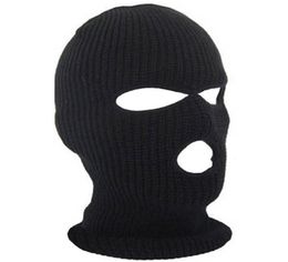Full Face Cover 3 Holes Balaclava Knit Hat Winter Stretch Snow Mask Beanie Hat Cap Windproof Warm Breathable Masks for Riding FT856874227
