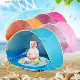 Toy Tents Baby Beach Tent Shade Pool UV Protection Sun Shelter Infant Outdoor Toys Swimming Pool Play House Tent Toys for Kids Children L240313