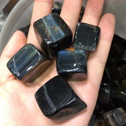 Blue tiger eye tumbled stones quartz mineral crystals gemstones gode spiritual healing home decor modern for plants243j