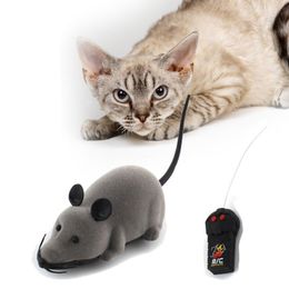 Funny Remote Control Rat Mouse Wireless Cat Toy Novelty Gift Simulation Plush Funny RC Electronic Mouse Pet Dog Toy For Children231Y