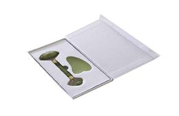 Natural Jade Facial Massage Roller Quartz Roller Slimming Face Massager Lifting Tool Stone Skin Massage Beauty Care Set Box1970657