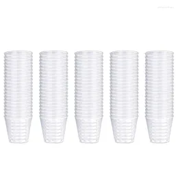 Disposable Cups Straws KX4B 100x Reusable Plastic S Glasses 30ml For Party Home Clear