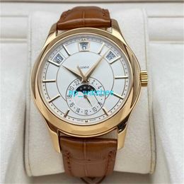 Men's Watches Pateksphilipes Watches Complex Function Timepiece Series 18k Rose Gold Automatic Mechanical Men's Watch 5205R-001 White FaceFUN YLUI