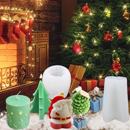 Craft Tools Silicone Candle Making Mould Christmas Tree 3D Shape Resin Epoxy Chocoalte Cake Handmade Mould Form For Candles325U