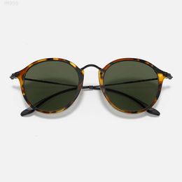 3647 Metal Double Beam Circular Slimming Mens and Womens Glasses Sunglasses Trendy raies ban 8SRO