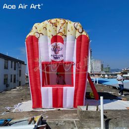 5x4x4.5mH (16.5x13.2x15ft) Giant Inflatable Stand Booth Carnival Shop Blow Up Concession Food Tents For Promotion Advertising