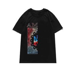 amirii shirt amira shirt tshirt mens designer shirts Short Sleeves t-shirt crew neck quick dry Cotton Blend letter print casual summer cthes tees men short 7b7