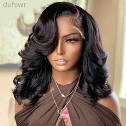 Synthetic Wigs Lace Wigs Body Wave Short Wigs 5x1 T Part Lace Wig Hair Transparent Lace Frontal Wig Water Wavy 4x4 Closure Wigs ldd240313