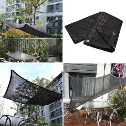 Nets Black Sunshade Net HDPE Shading Net AntiUV Outdoor Swimming Pool Garden Succulent Plant Cover 4Pin Carport Sun Shelter