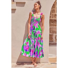 Designer Women's Fashion Casual Dress Summer Womens New Commuter Sleeveless Spicy Girl Printed Long Strap Dress for Women maxi dress Short sleeve women dresses8HH7