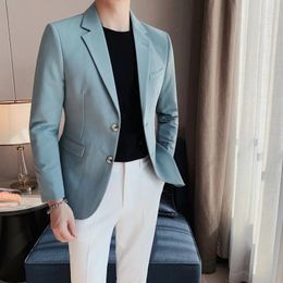 Men's Suits Brand Slim Business Suit Jackets Solid Color Single Breasted Social Wedding Party Dress Tuxedo Spring Fall Casual Blazers