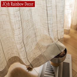 Curtains Window Sheer Curtains for Living Room Kitchen Semi Blinds Tulle Curtain for Bedroom Decoration Readymade Rideaux Yarn Customise