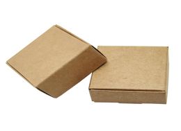 555525cm Gift Packing Brown Kraft Paper Box Small Foldable Craft Paper Boxes Candy Jewellery Food Package Paperboard Box 50pcs6850311